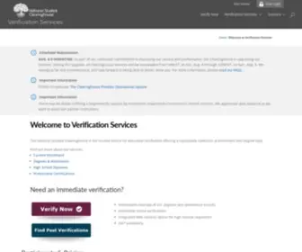 Enrollmentverify.org(Verification Services) Screenshot