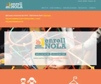 Enrollnola.org(New Orleans Public School Enrollment) Screenshot