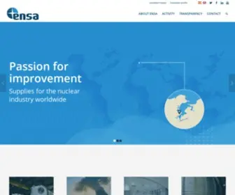 Ensa.es(ENSA I Fabricantes de Componentes Nucleares I Fabricante de equipos Nucleares España I Fabricante de equipos para centrales Nucleares) Screenshot