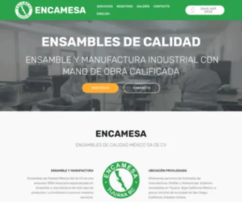 Ensamblesdecalidad.com(ENSAMBLE Y MANUFACTURA INDUSTRIAL ENCAMESA) Screenshot