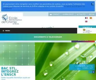 ENSC-Rennes.fr(Ecole nationale supérieure de chimie de Rennes) Screenshot