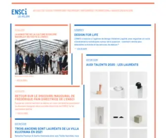 Ensci.com(L’École Nationale Supérieure de Création Industrielle) Screenshot