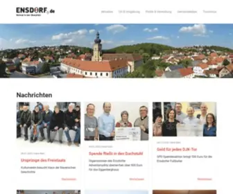Ensdorf.de(Internet Portal der Gemeinde Ensdorf in der Oberpfalz mit aktuellen Nachrichten) Screenshot