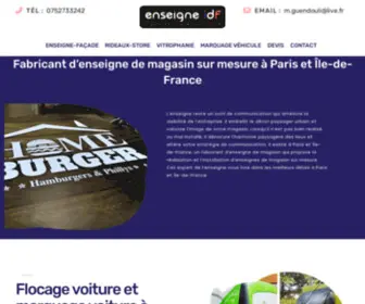 Enseigneidf.fr(N°1 en Fabrication et conception d'enseigne Lumineuse et signaletique à paris idf) Screenshot