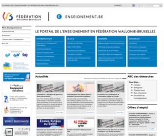 Enseignement.be(Le portail de l'Enseignement en Fédération Wallonie) Screenshot