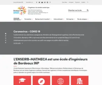 Enseirb-Matmeca.fr(Bienvenue à l'ENSEIRB) Screenshot