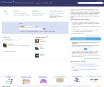 Ensembl.org(Ensembl genome browser 110) Screenshot
