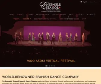 Ensembleespanol.org(World Renowned Spanish Dance Theater) Screenshot