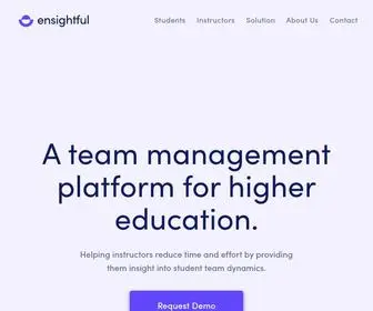 Ensightful.ca(The only team management tool tailor made for higher education) Screenshot