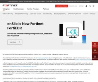 Ensilo.com(Fortinet acquires enSilo October 28) Screenshot