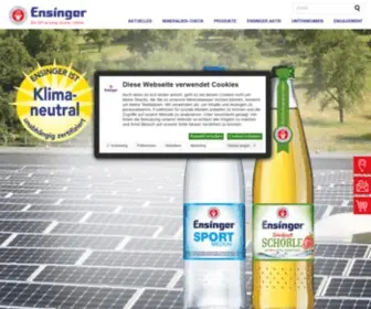 Ensinger.de(Ensinger Sport Mineralwasser) Screenshot