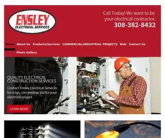 Ensleyelectric.com(Turn to Us for Electrical Construction Service in Nebraska) Screenshot