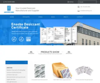 Ensobotech.com(Desiccant Manufacturer) Screenshot