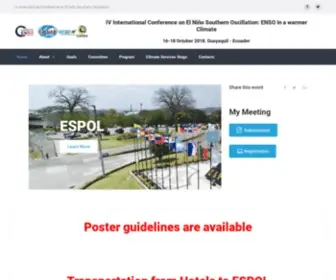 Ensoconference2018.org(IV International Conference on El Niño Southern Oscillation) Screenshot