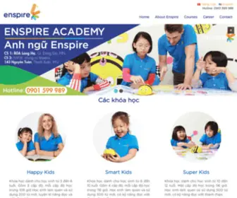 Enspire.edu.vn(Trung tâm tiếng Anh trẻ em tại Hà Nội) Screenshot