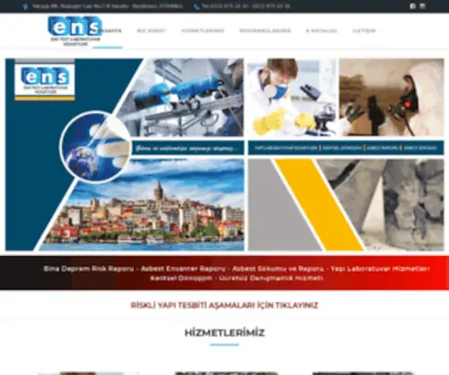 Enstestlaboratuvar.com.tr(ENS Test Laboratuvar Hizmetleri) Screenshot