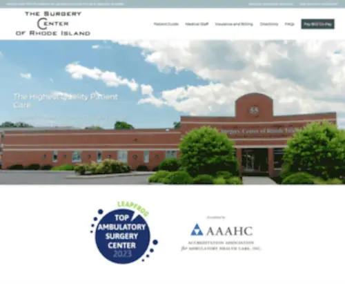 Entcenterri.com(The Surgery Center of Rhode Island) Screenshot