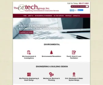 Entechgroupinc.com(Entech Environmental Services NJ) Screenshot