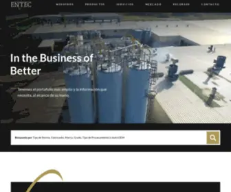 EntecPolymers.com.mx(Proveedor Líder de Resina de Plástico y Polímero) Screenshot