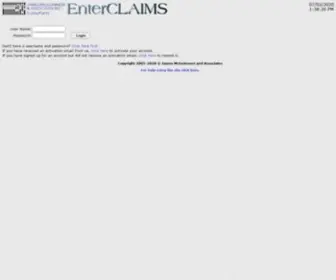Enterclaims.com(EnterClaims Logon) Screenshot
