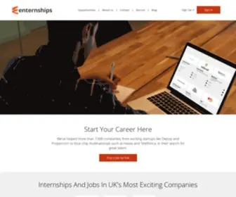 Enternships.com(Internships And Jobs In UK's Most Exciting Companies) Screenshot