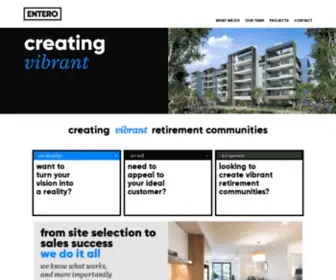 Entero.com.au(Creating vibrant retirement communities) Screenshot