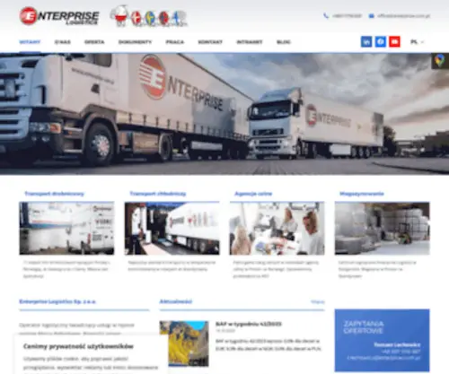 Enterprise.com.pl(Enterprise Logistics) Screenshot