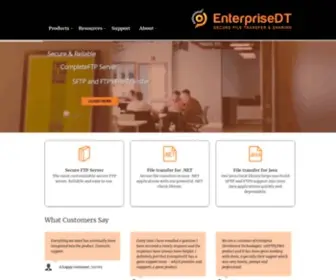 Enterprisedt.com(Secure file transfer and sharing) Screenshot