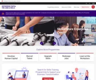 Enterprisejobskills.gov.sg(Enterprise Portal for Jobs & Skills) Screenshot