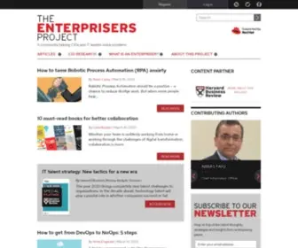 Enterprisersproject.com(A CIO community powered resource about how to drive innovation in the enterprise) Screenshot
