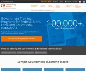 Enterprisetraining.com(Government Training Programs) Screenshot