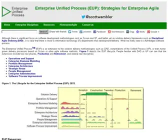 Enterpriseunifiedprocess.com(The Enterprise Unified Process (EUP)) Screenshot