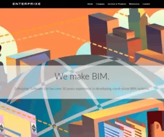 Enterprixe.com(Ohjelmointipalvelut ja ohjelmistoratkaisut rakennuksen tietomallintamiseen (BIM)) Screenshot