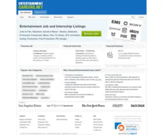 Entertainmentcareers.cc(Entertainment Jobs and Internships) Screenshot