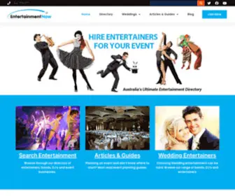 Entertainmentnow.com.au(Hire Entertainers and Bands) Screenshot