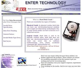 Entertechindia.com(Data recovery services in Delhi) Screenshot