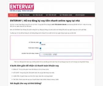 Entervay.com(Hỗ trợ đăng ký vay tiền nhanh online ngay tại nhà) Screenshot