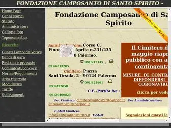 Entesantospirito.it(Ente Camposanto di Santo Spirito) Screenshot