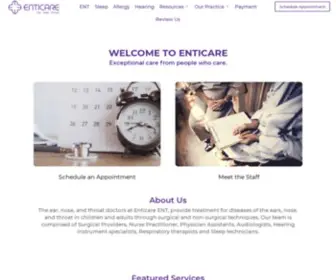 Enticare.com(Audiologist & ENT Specialists) Screenshot