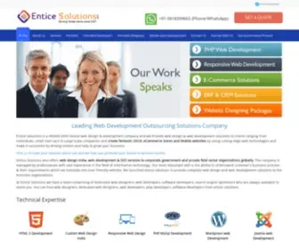 Enticesolutions.com(Web Design India) Screenshot