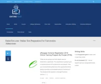 Entireeducation.com(Online Test Preparation For Universities Admissions) Screenshot