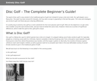 EntirelydiscGolf.com(Disc Golf) Screenshot