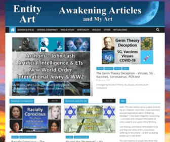 Entityart.co.uk(Articles on Awakening and the Global Conspiracy) Screenshot