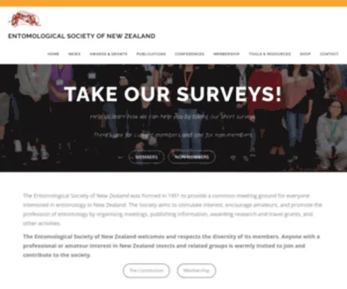 Ento.org.nz(Entomological Society of New Zealand) Screenshot