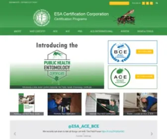 Entocert.org(ESA Certification) Screenshot