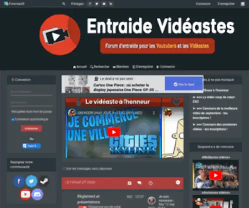 Entraide-Videastes.com(Entraide-Vidéastes) Screenshot