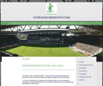 Entraineurdefoot.com(Le site des entraîneurs et éducateurs de football) Screenshot