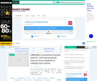 Entranceexams.org.in(ENTRANCE EXAMS) Screenshot