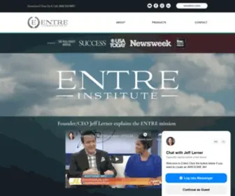 Entreinstitute.com(ENTRE Institute) Screenshot