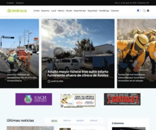 Entrelineas.com.mx(Las Noticias de Chihuahua) Screenshot